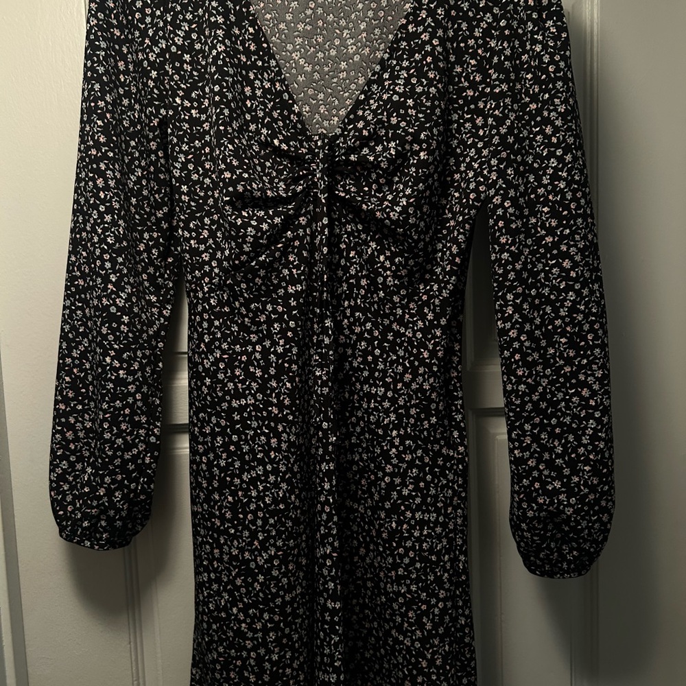 Levi's Black Floral Long Sleeve Dress